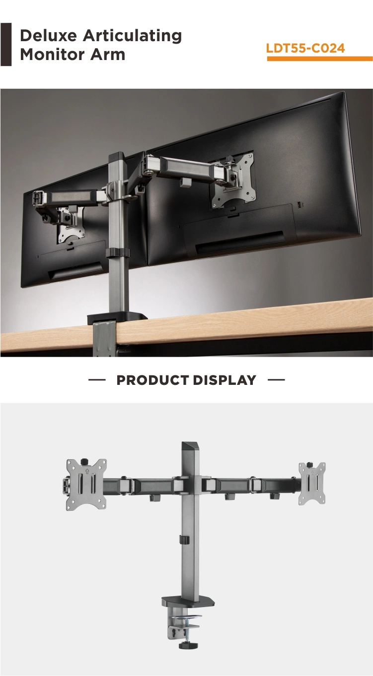 China OEM/ODM Hot Sale Deluxe Dual-Monitor Mechanical Monitor Arm